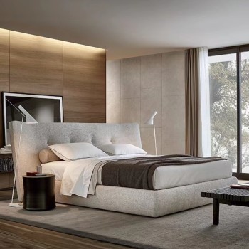 Poliform Fabric Bed Designed for Comfort