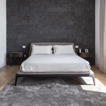Poliform Top Grain Cow Leather Bed (XF-10029)