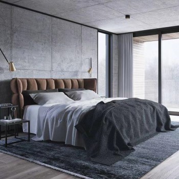 Italian B&B Top Grain Leather Bed