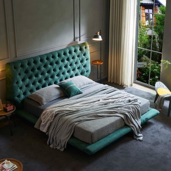 Natuzzi Design Top Grain Cow Leather Bed Precision