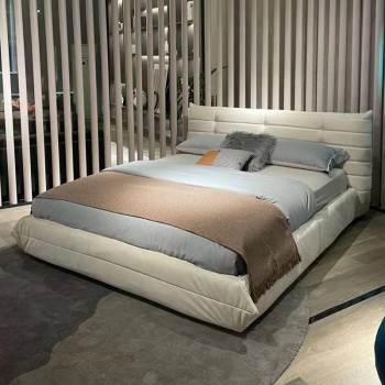 Ligne Roset Bed Made of Nubuck Fabric