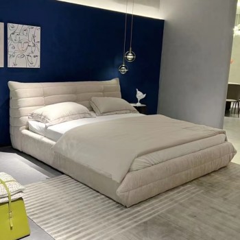 Ligne Roset Bed Made of Nubuck Fabric