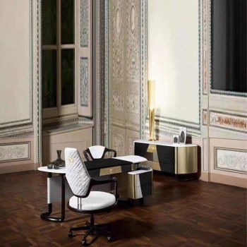 Versace Solid Wood Desk with Piano Painting