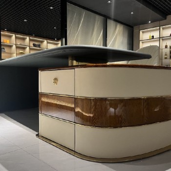 Versace Imitation Leather and Stainless Steel Desk High