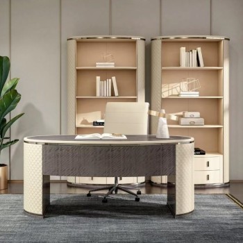 Bentley Desk Crafted from Solid Wood Grain Piano Painting