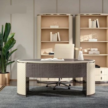 Bentley Desk Crafted from Solid Wood Grain Piano Painting