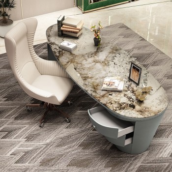 Visionnaire Desk with Natural Marble Top