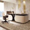 TURRI Desk with Imitation Leather Embroidery