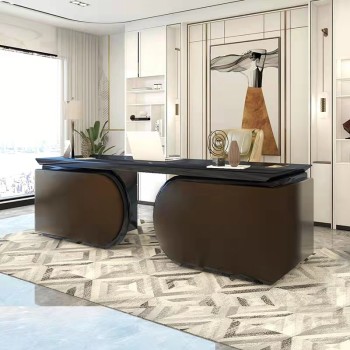 TURRI Desk with Imitation Leather Embroidery