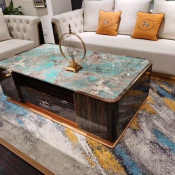 Giorgio Armani Long Coffee Table in Solid Wood Piano