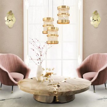 Boca Do Lobo Round Coffee Table Crafted from Solid Wood