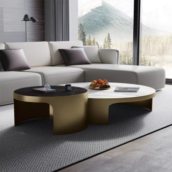LUXXU Marble Coffee Table