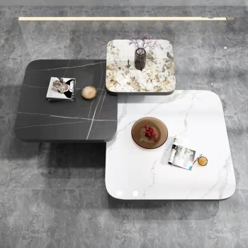 Classicon Tempered Glass and Stainless Steel Coffee Table