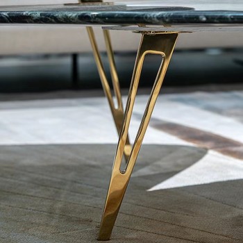 Baxter Marble Stainless Steel Coffee Table