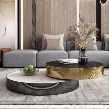 Minotti Rotating Coffee Table in Tempered Glass