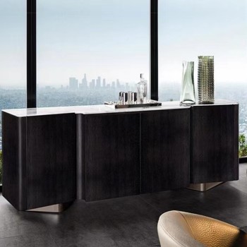 Minotti Natural Marble Jazz White Top Side Table