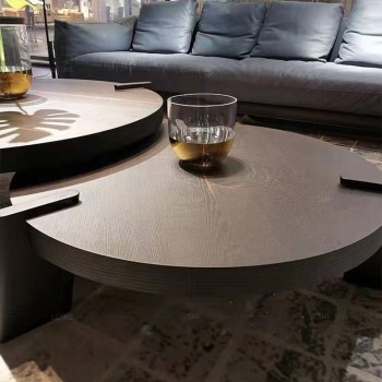 Chanel Round Coffee Table in Smoked Grain