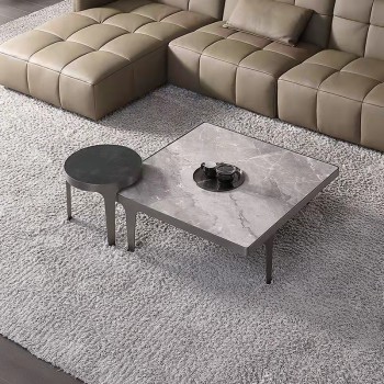 Natuzzi Brand Round Coffee Table Sintered Stone Surface