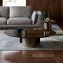 Opera Round Coffee Table with Marble Top and Stainless