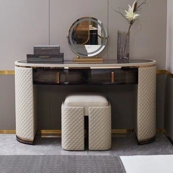 Poltrona Frau Dressing Table Combined with Stainless