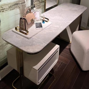 Poltrona Frau Dressing Table Crafted from Stainless Steel