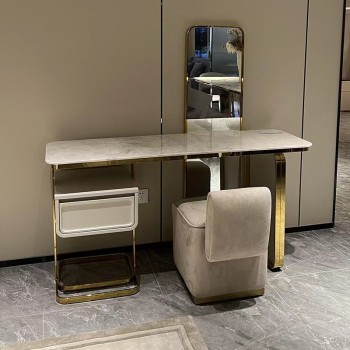 Poltrona Frau Dressing Table Crafted from Stainless Steel