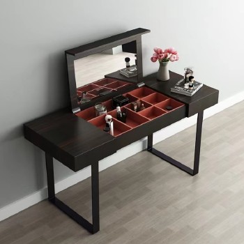 Poltrona Frau Dressing Table Crafted from Smoked Solid (XF-11845)