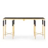 Versace Stainless Steel Marble Top/Glass Top Console Table