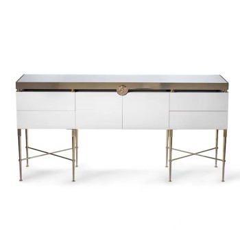 Versace Stainless Steel Metal Console