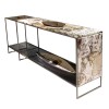 Visionnaire Console Table Marble Top Stainless Steel Leg
