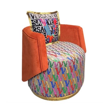 Versace Swivel Virtus Runway Occasional Leisure Chair