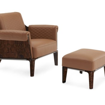 BENTLEY Top Grain Cow Leather Leisure Chair (XF-1907)