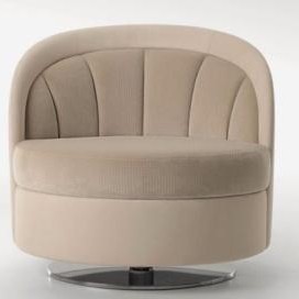 BENTLEY Top Grain Cow Leather Swivel Chair (XF-1940)