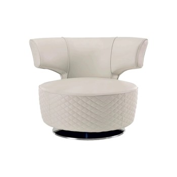BENTLEY Top Grain Cow Leather Swivel Chair (XF-1957)