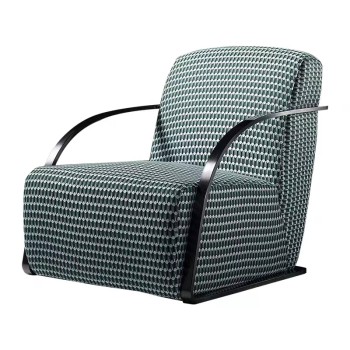 FENDI Fabric Stainless Steel Leisure Chair