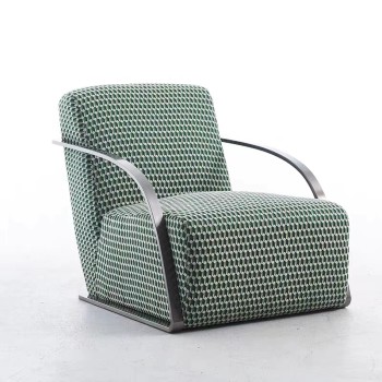 FENDI Fabric Stainless Steel Leisure Chair