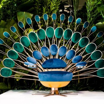 Visionnaire Stainless Steel & Fabric Leisure Chair