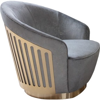 Giorgio Collection Leisure Chair Fabric Stainless Steel