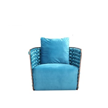 Giorgio Collection Fabric Stainless Steel Leisure Chair