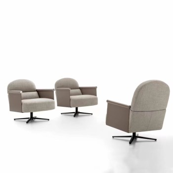 Ditre Italia Fabric & Bycast Swivel Chair