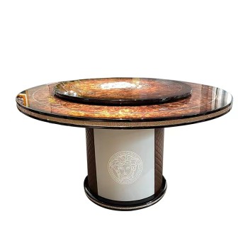 Versace Ø1500*780mm Diamond Round Dining Table