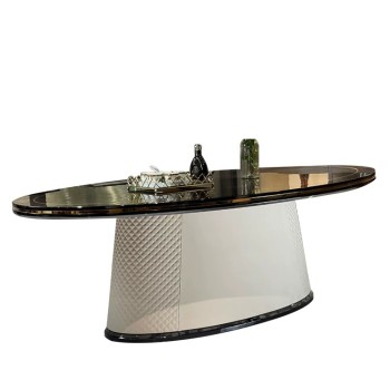 Bentley Metal Oval Dining Table