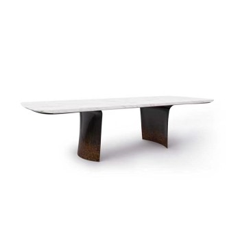 Bentley Solid Wood Veneer Rectangle Dining Table
