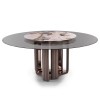 Visionnaire Round Dining Table with Natural Marble