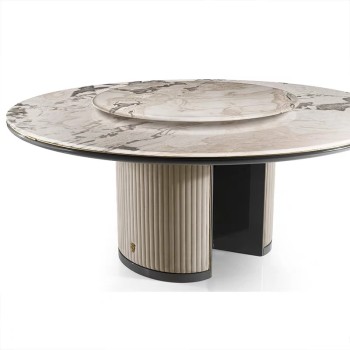 Visionnaire Marble Stainless Steel Dining Table