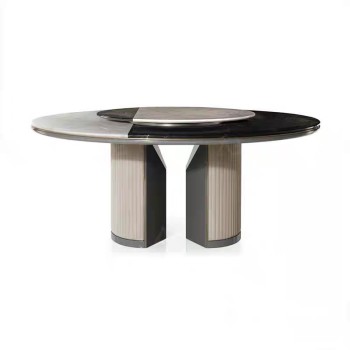 Visionnaire Marble Stainless Steel Dining Table