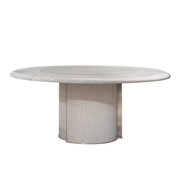 Visionnaire White Marble Rectangle Dining Table