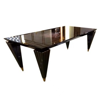 TURRI Rectangle Dining Table with Solid Wood Piano