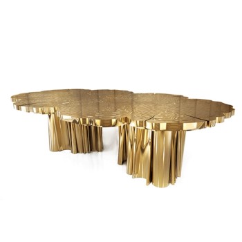 Boca Do Lobo Rectangle Dining Table in Stainless Steel