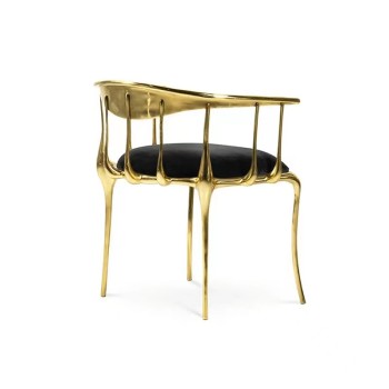Boca Do Lobo BOCA Dolobo Armchair with Brass Frame